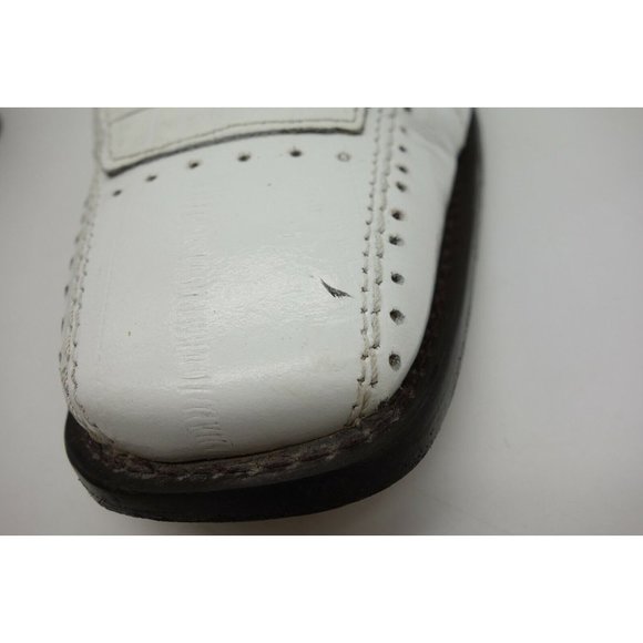 Stacy Adams White Crocodile Print Leather Lace Up Dress Oxfords Shoes Men\'s 8 M main image 8